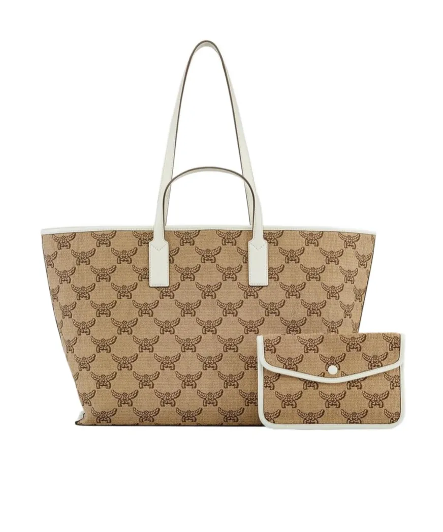 Mcm Monogrammed Logo Detailed Tote Bag