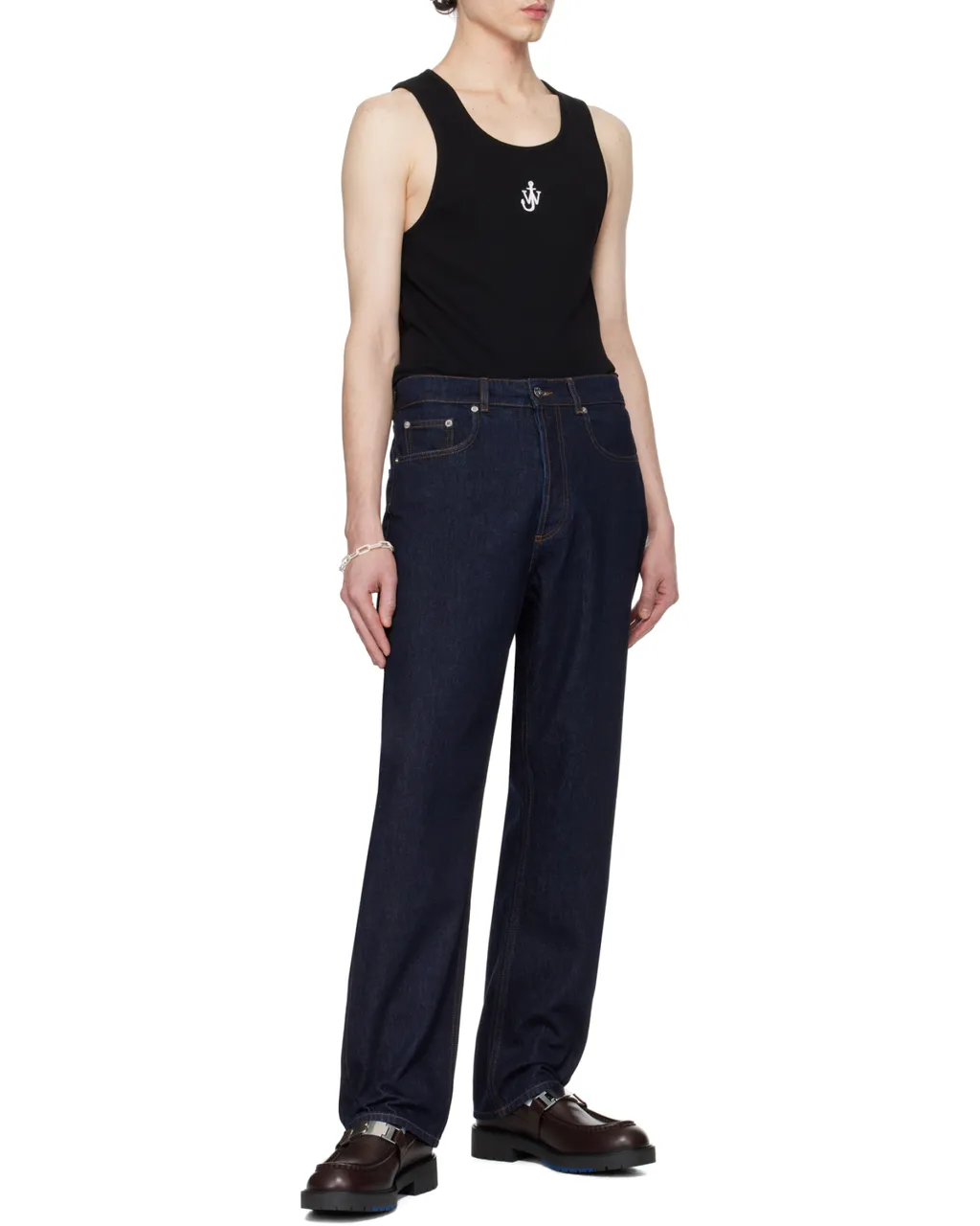 Anchor-Embroidered Tank Top