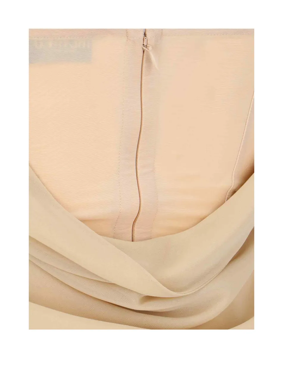 The Attico Gathered Detailed Draped Midi Dress