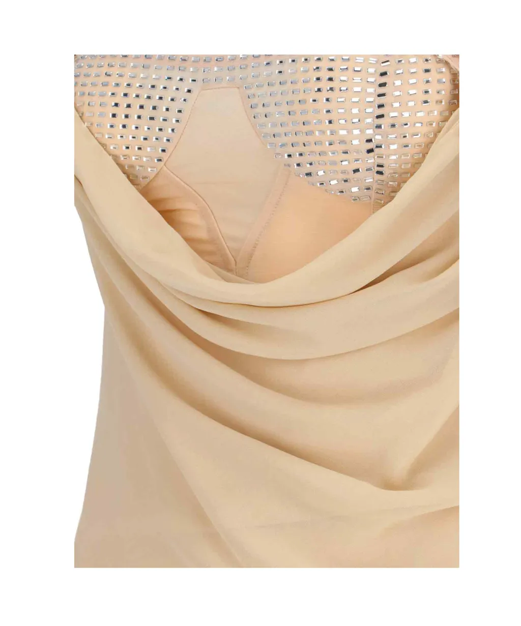 The Attico Gathered Detailed Draped Midi Dress
