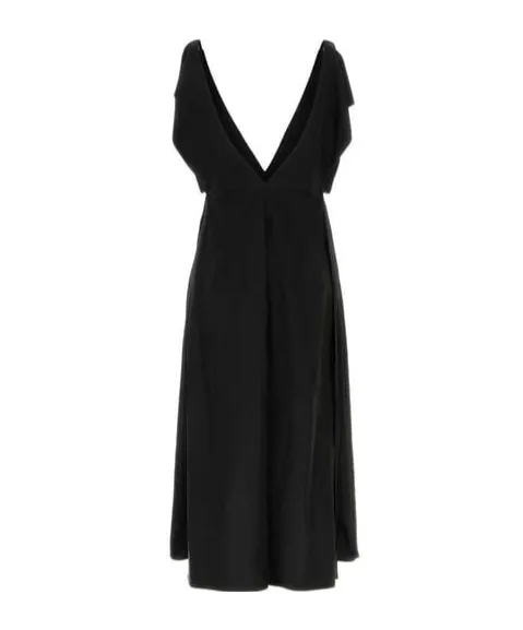 Jil Sander V-Neck Ruffle-Detailed Dress