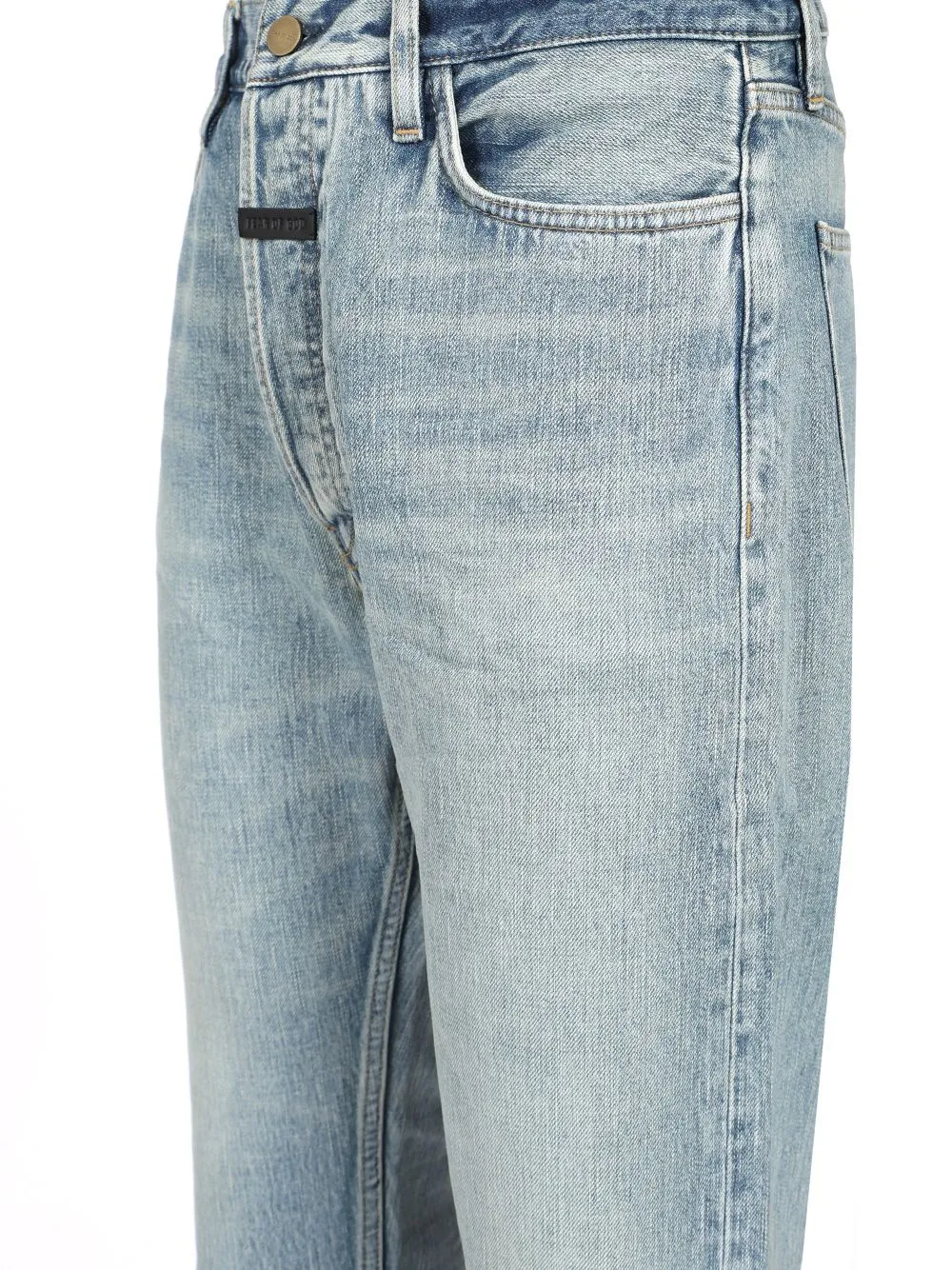 Fear Of God Sraight-Leg Frayed-Edge Jeans