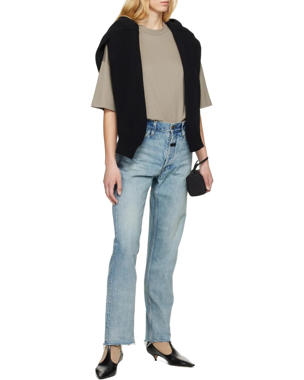 Fear Of God Sraight-Leg Frayed-Edge Jeans