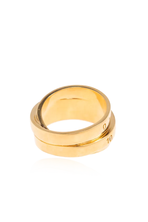 Mm6 Maison Margiela Numeric Signature Triple Twisted Ring