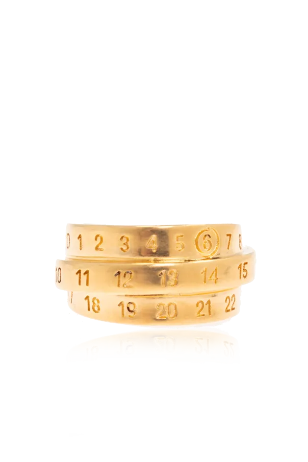 Mm6 Maison Margiela Numeric Signature Triple Twisted Ring