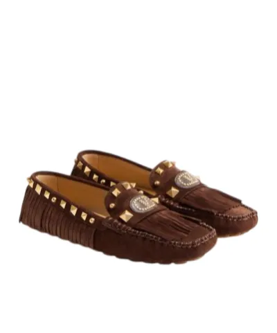 Valentino Garavani Rockstud Plaster Caster Square Toe Loafers