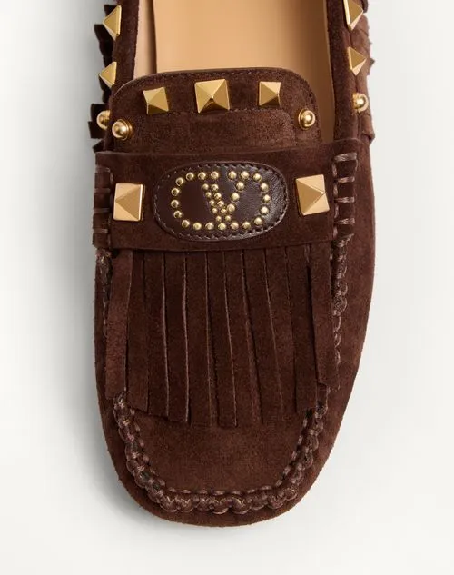Valentino Garavani Rockstud Plaster Caster Square Toe Loafers