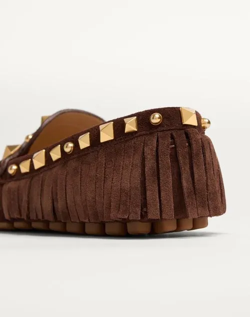 Valentino Garavani Rockstud Plaster Caster Square Toe Loafers