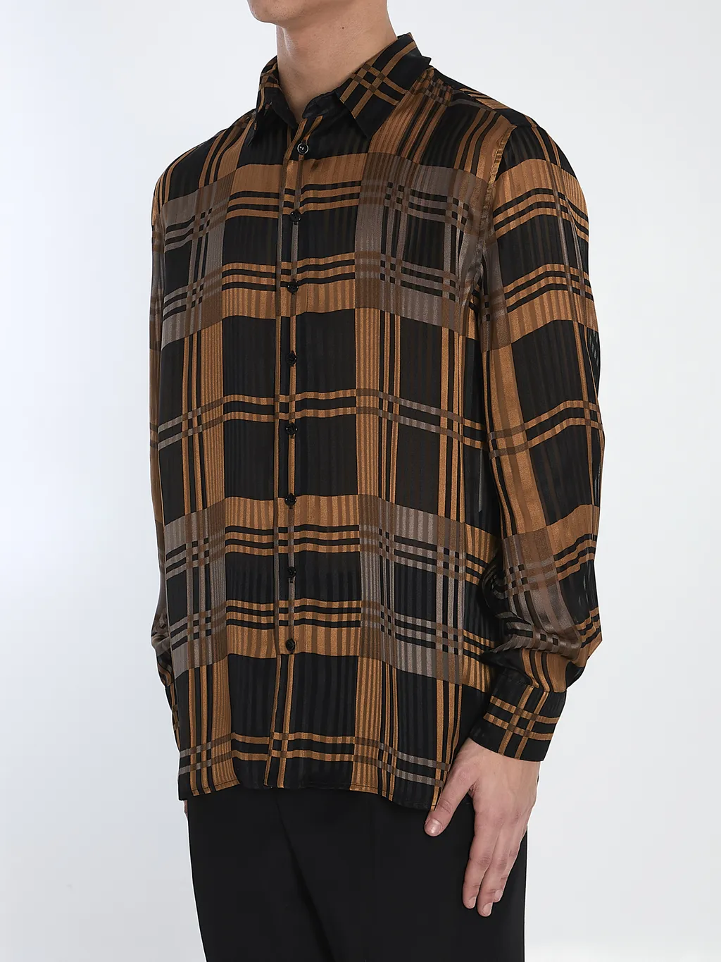 Saint Laurent All-Over Patterned Button-Up Shirt