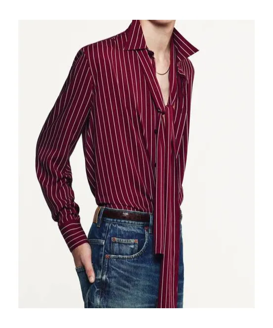 Saint Laurent Striped Button-Up Shirt