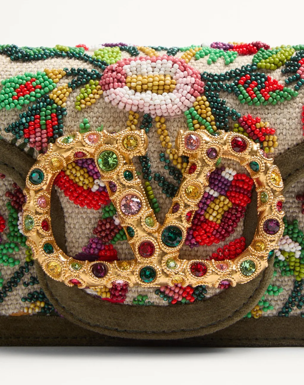 Valentino Locò Floral Motif Small Shoulder Bag