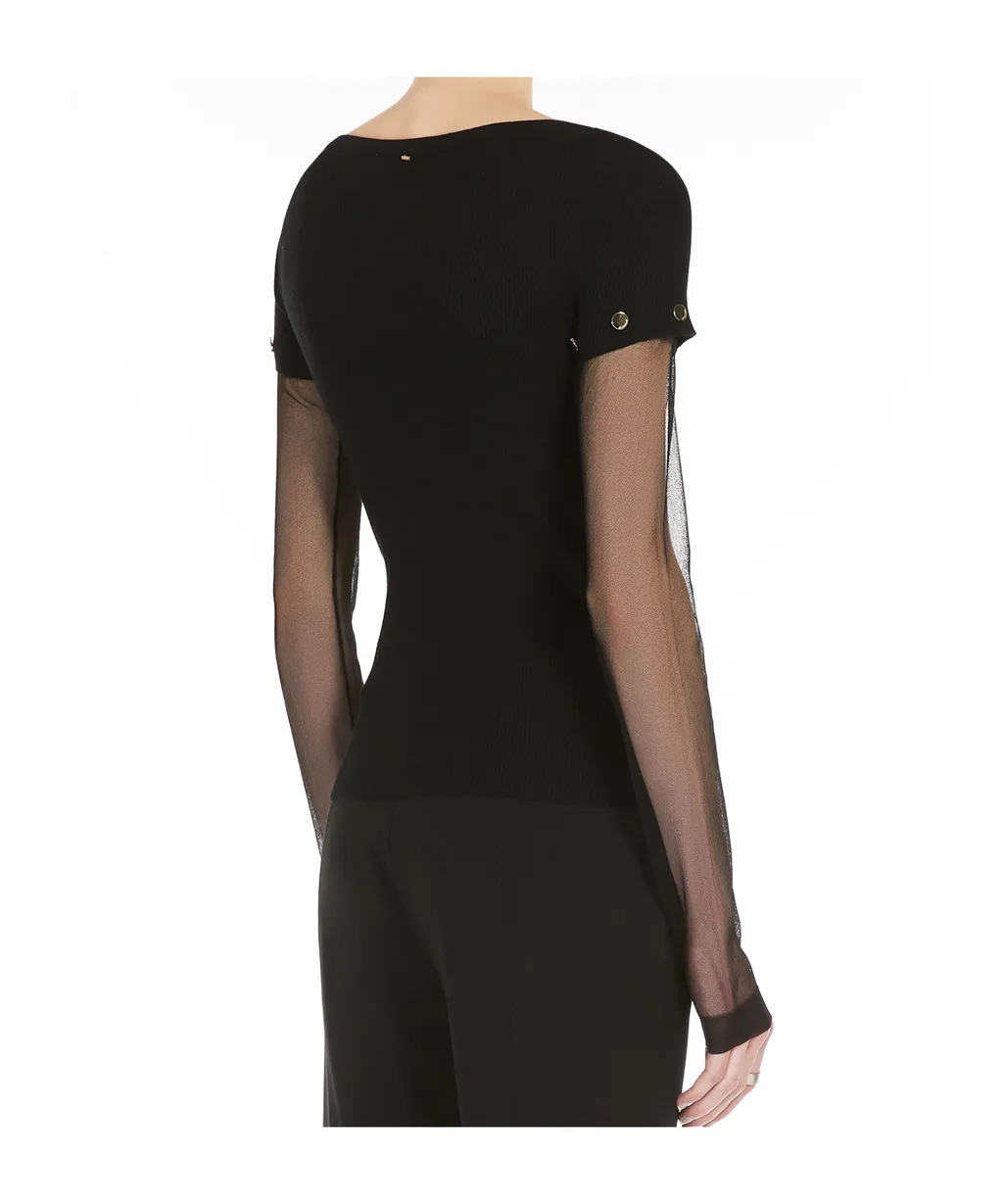 Fitted Jumper In Stretch Viscose