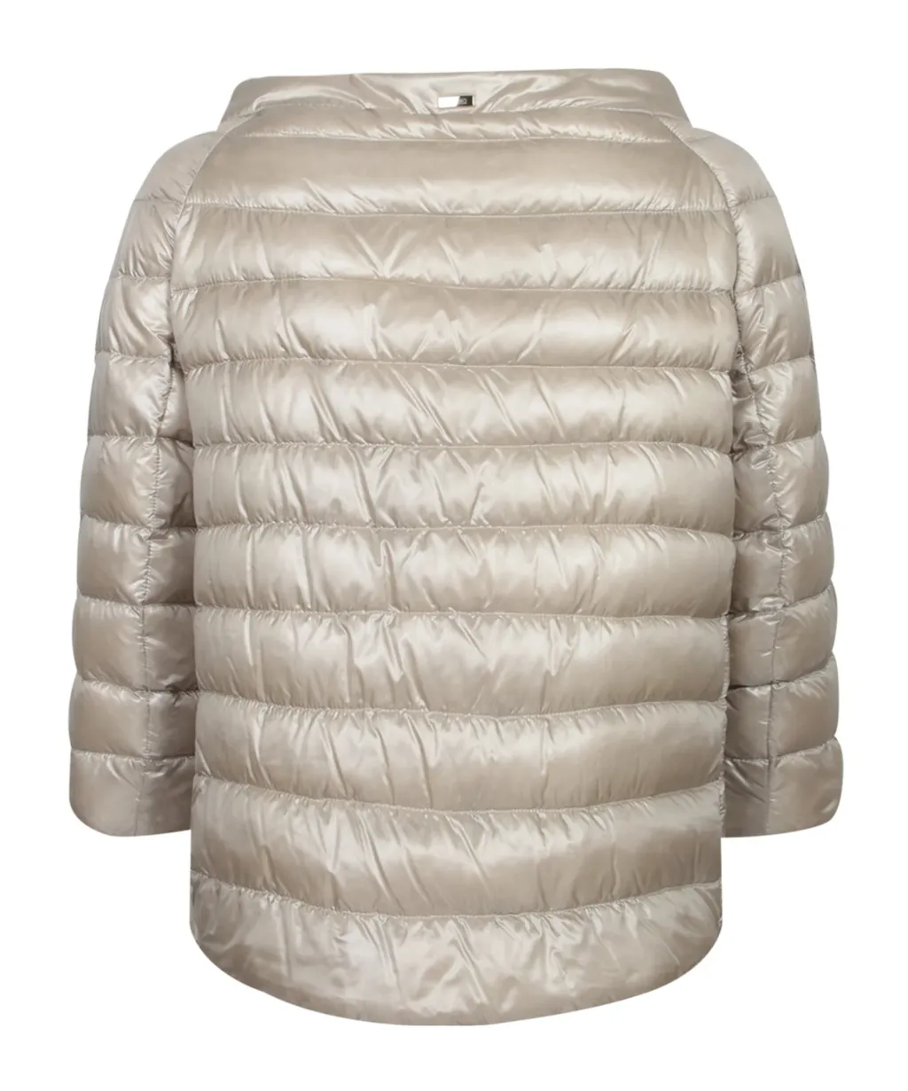 Herno Collarless Quilted Jacket
