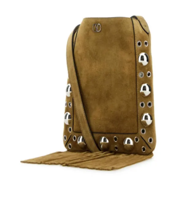 Valentino Nellcte Vlogo Signature Fringed Shoulder Bag