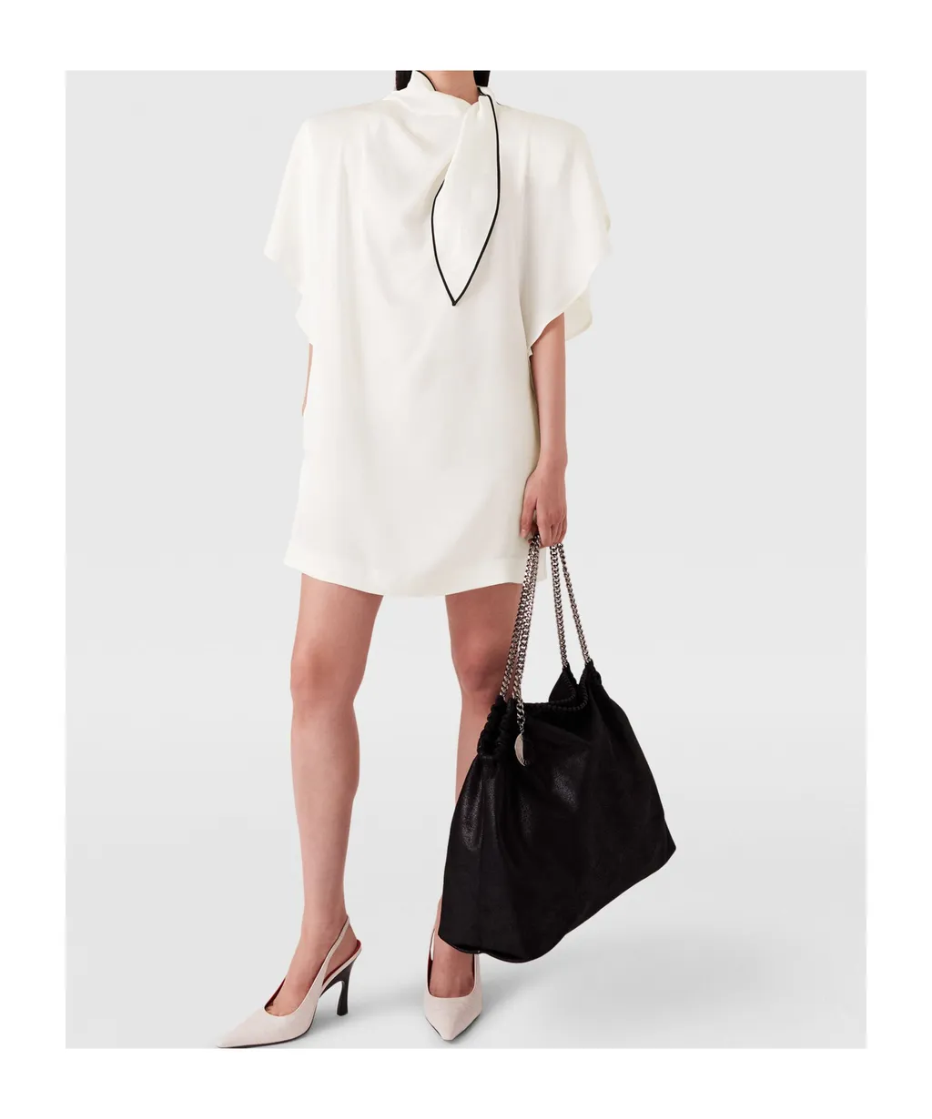 Stella Mccartney Mock-Neck Draped Mini Dress