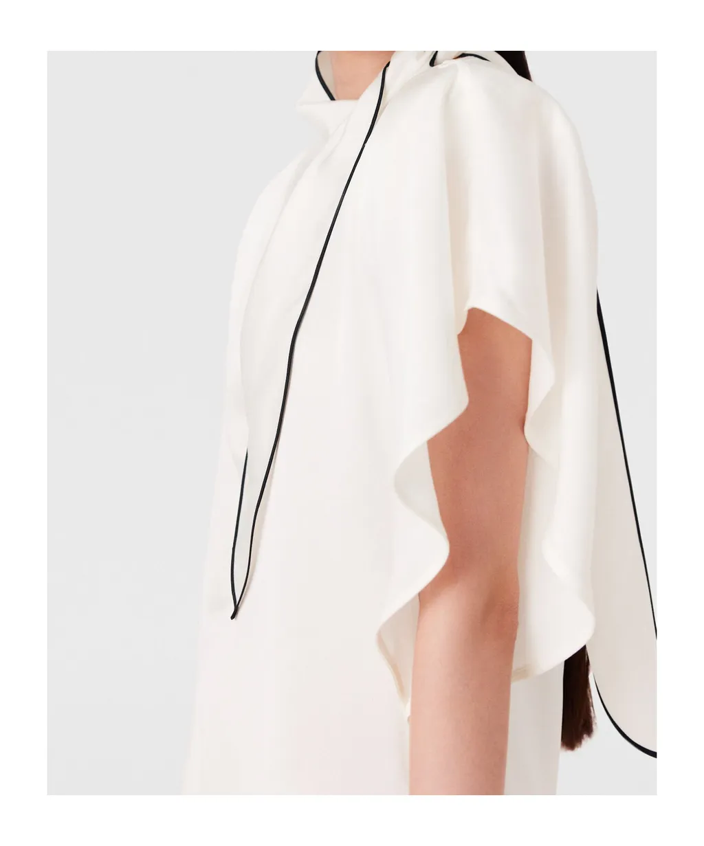 Stella Mccartney Mock-Neck Draped Mini Dress