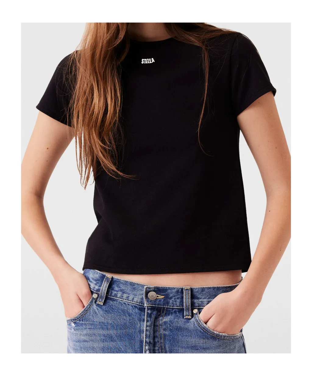 Stella Mccartney Logo-Charm Crewneck T-Shirt