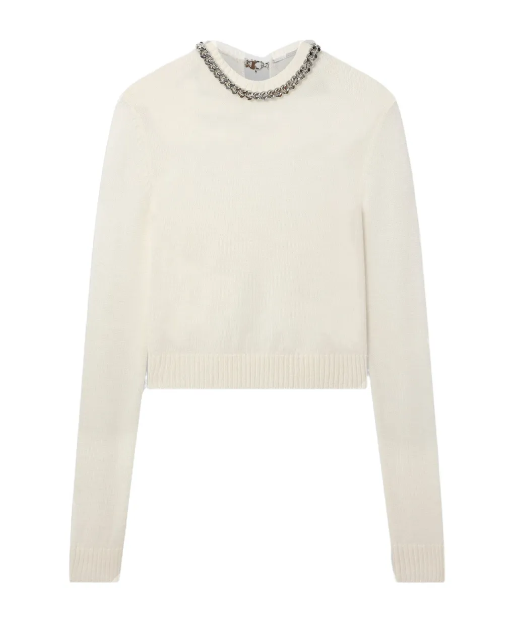 Stella Mccartney Falabella-Chain Crewneck Knitted Jumper