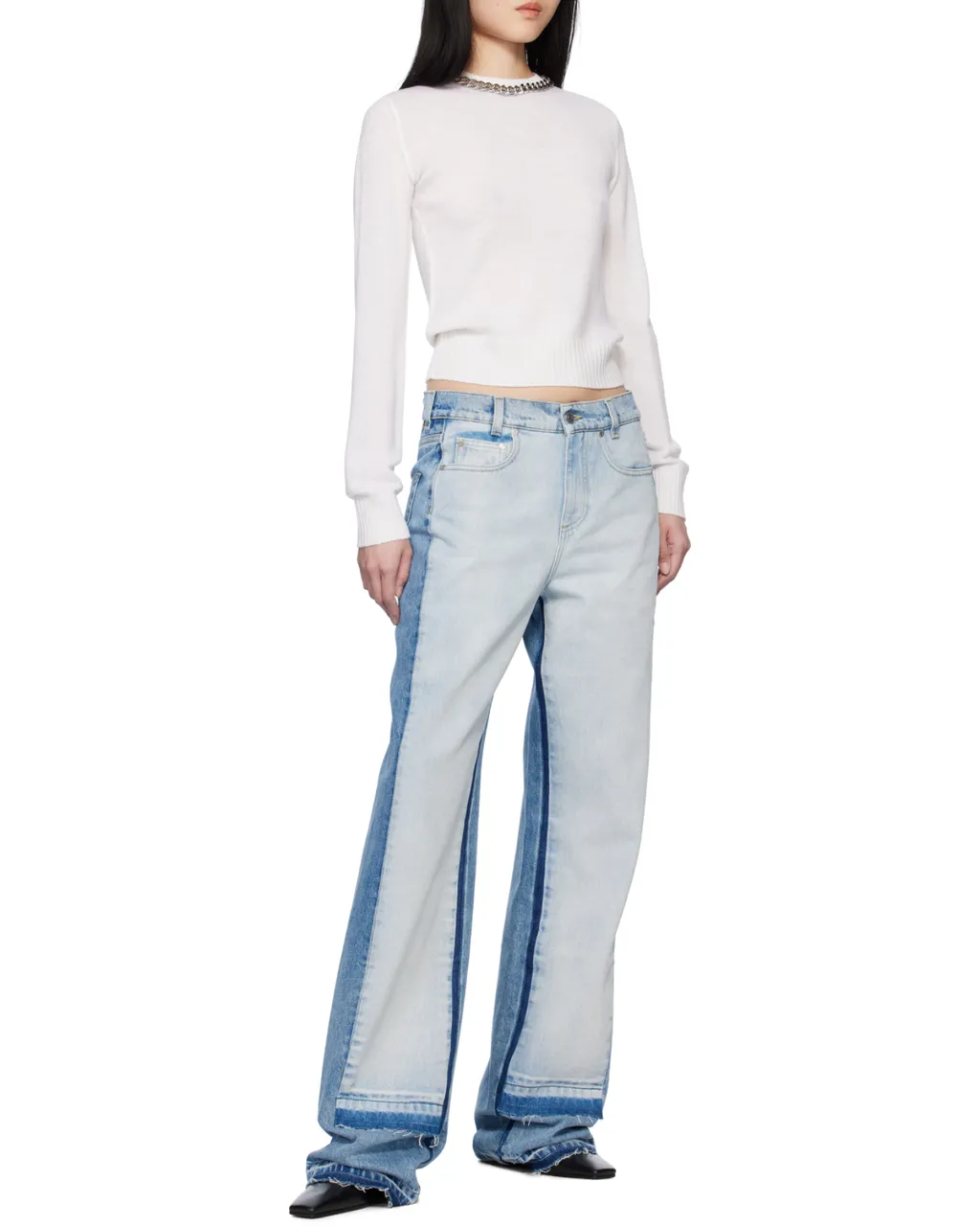 Stella Mccartney Falabella-Chain Crewneck Knitted Jumper