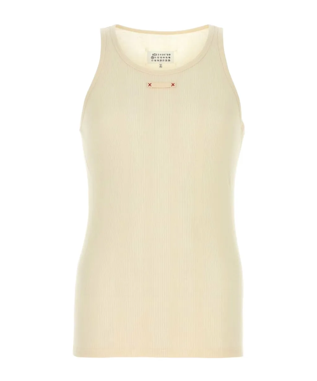 Maison Margiela Ribbed-Knit Sleeveless Top