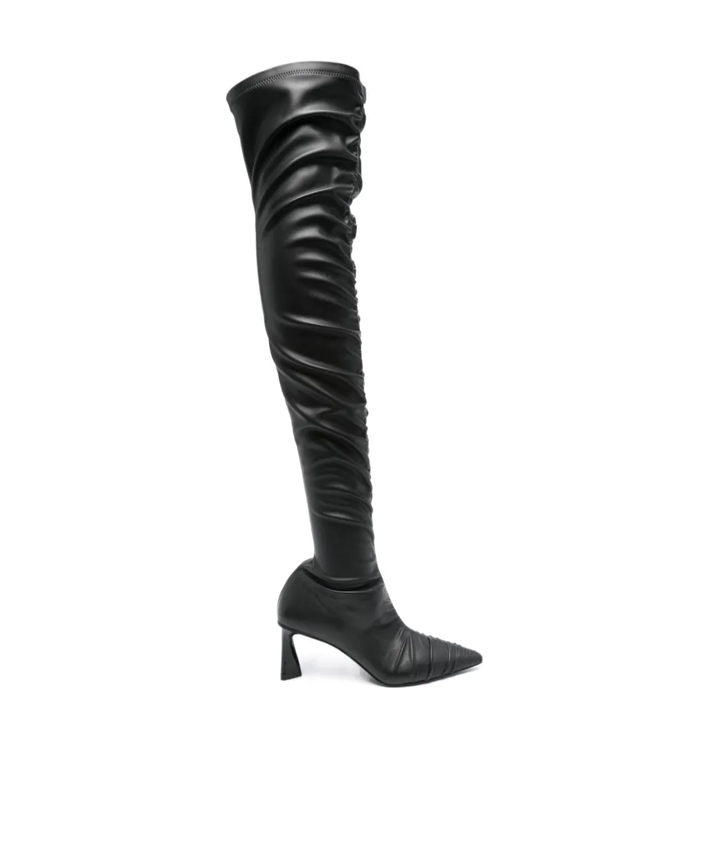 Stella Mccartney Elsa Ruched Thigh-High Boots