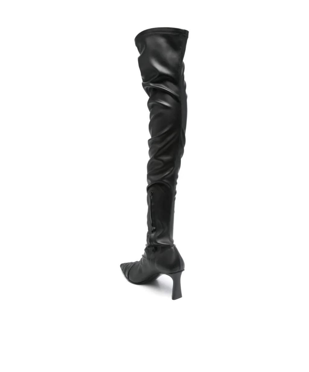Stella Mccartney Elsa Ruched Thigh-High Boots