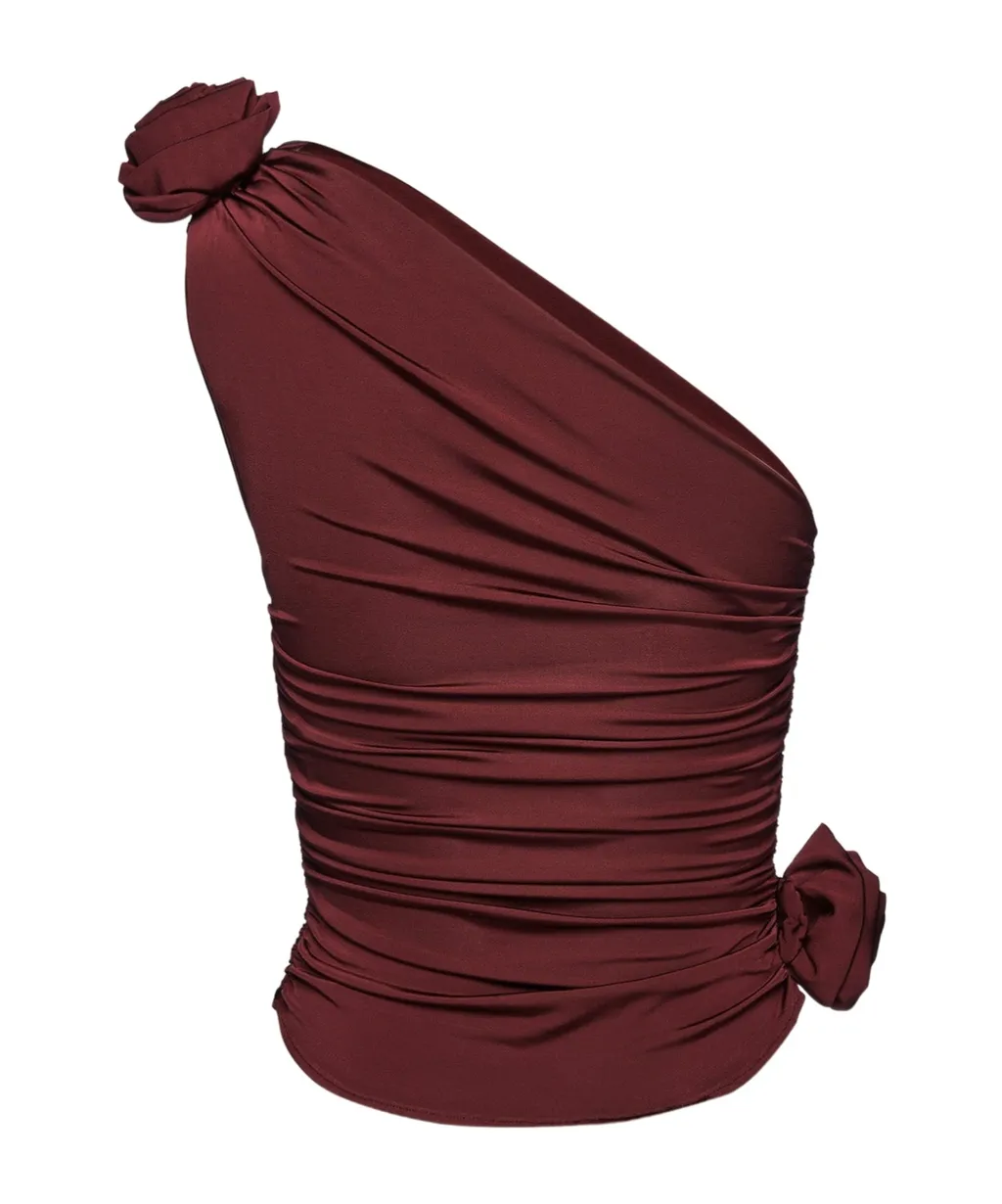 Magda Butrym One-Shoulder Ruched Top