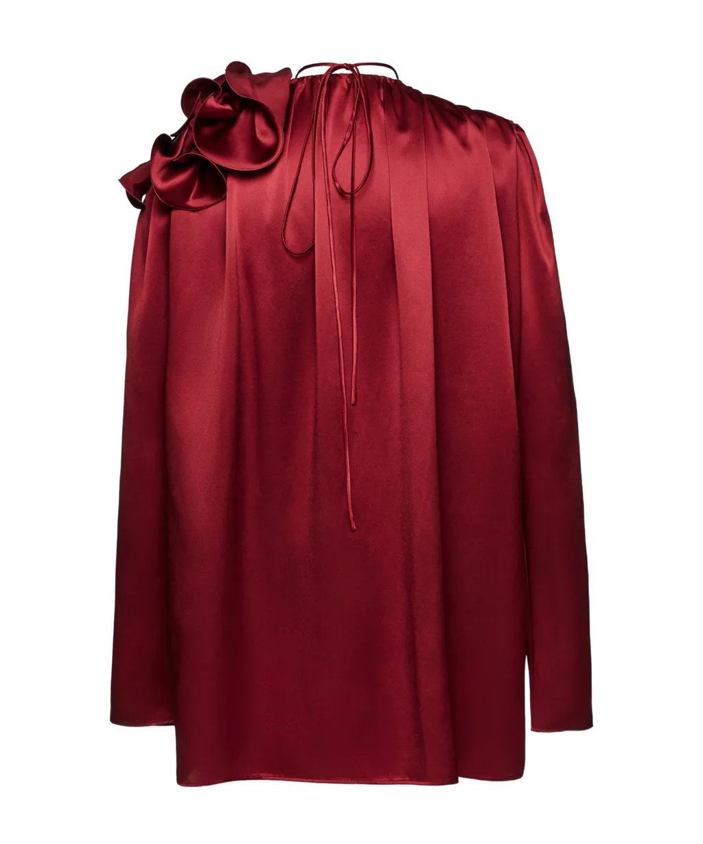 Magda Butrym V-Neck Flower Blouse