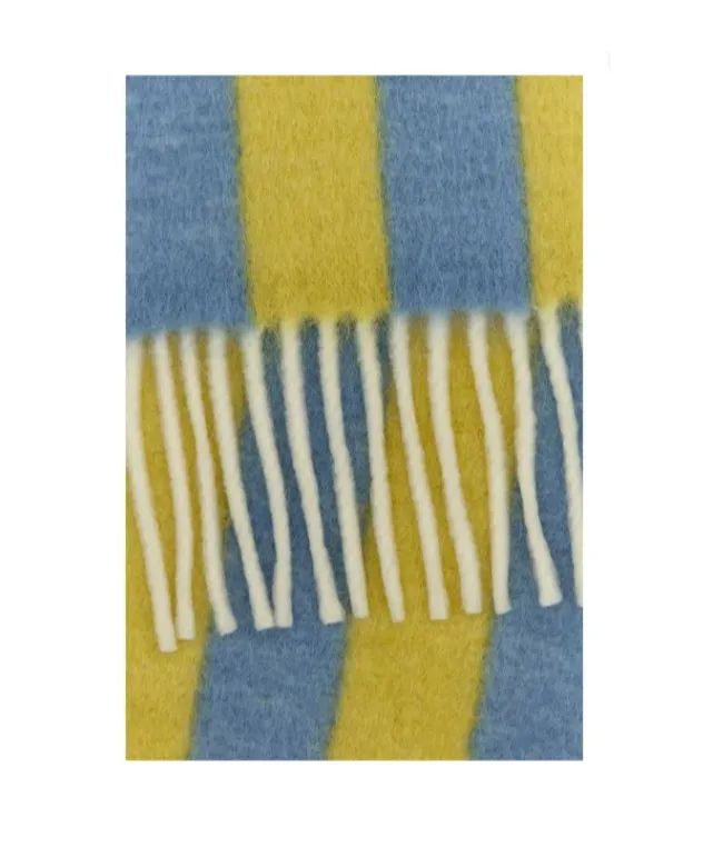 Marni Logo Patch Fringed Scarf