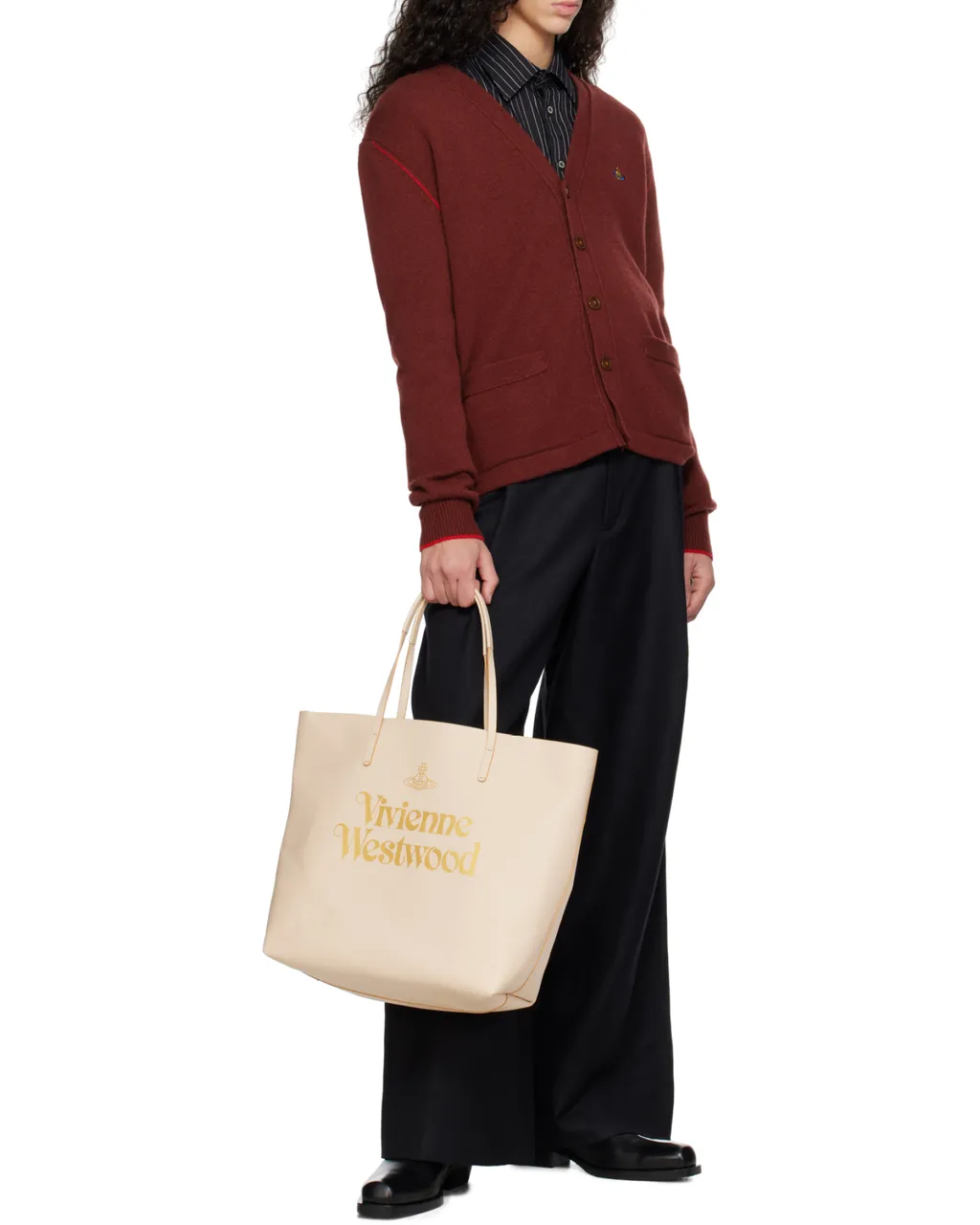 Vivienne Westwood Studio Logo Printed Shopper Bag