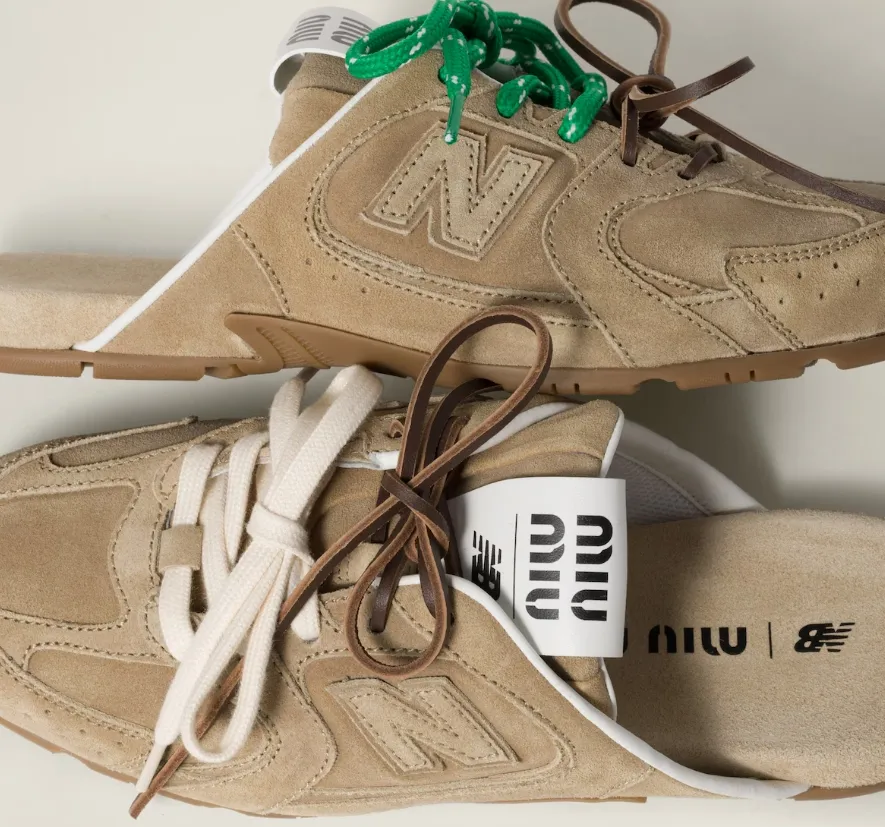 Miu Miu X New Balance 530 Sl Lace-Up Mules