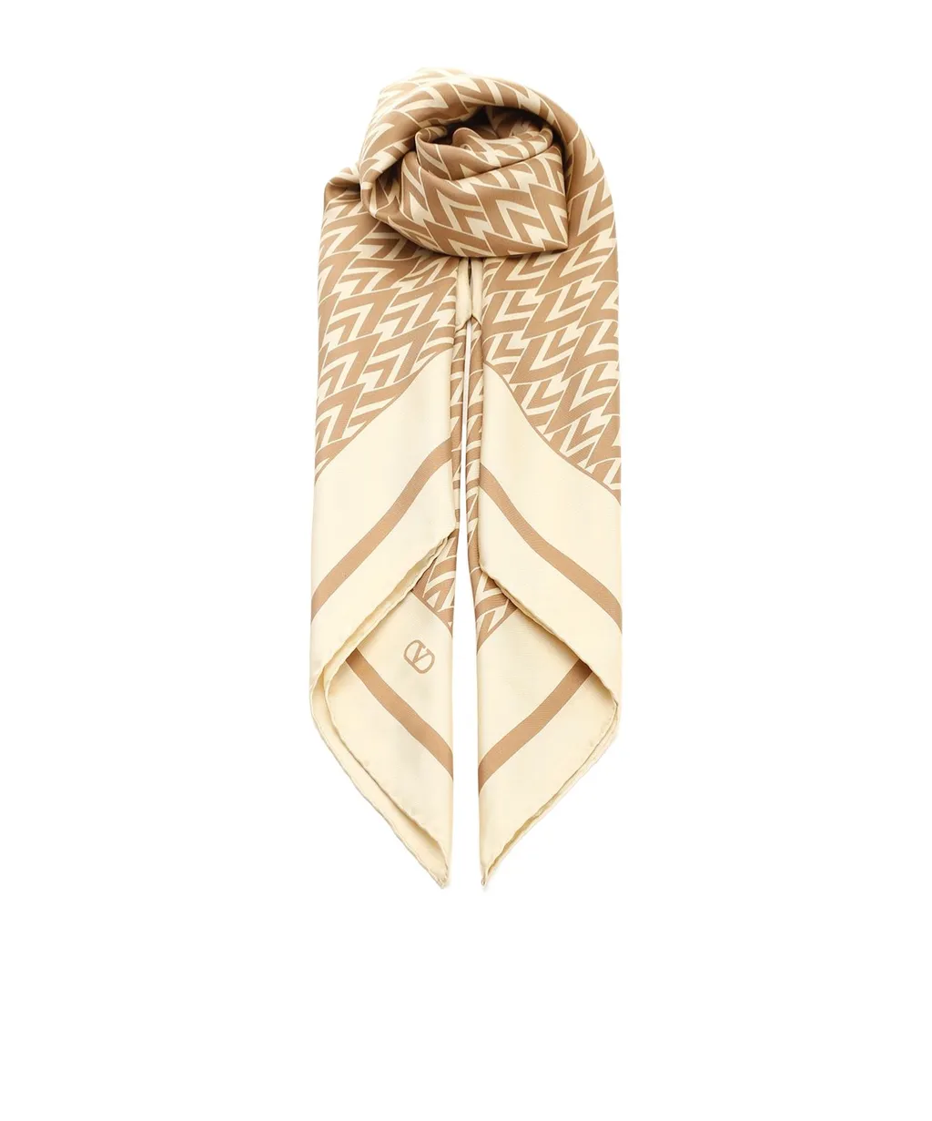 Valentino Logo Printed Scarf