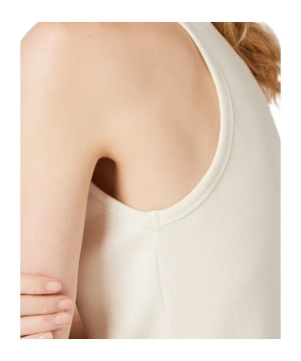 Miu Miu Logo-Embellished Ribbed Sleeveless Top