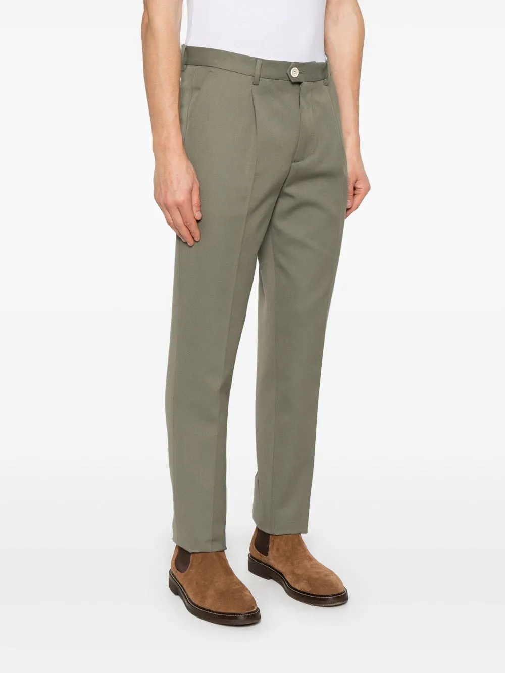 Pleated Tapered Trousers