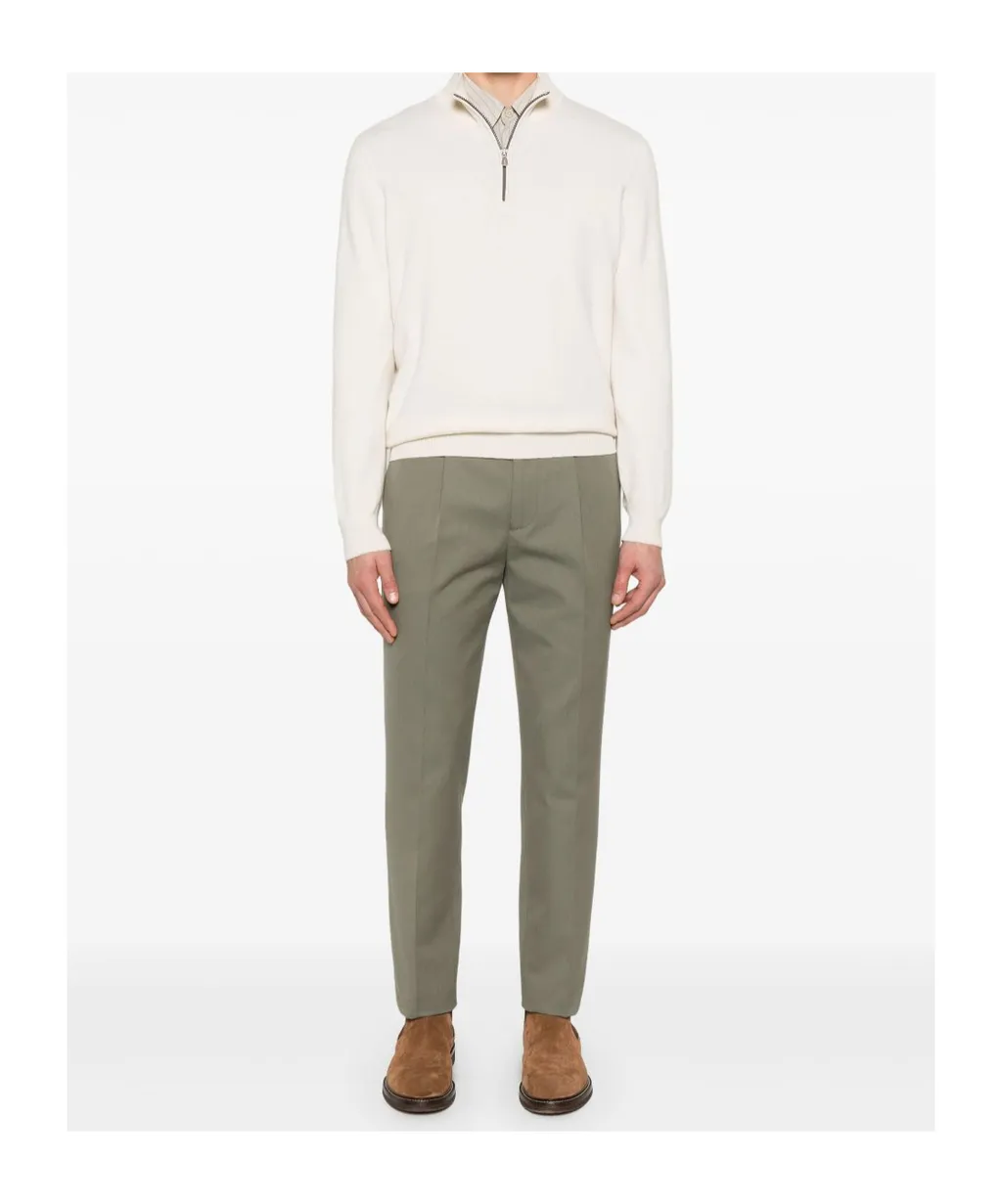Pleated Tapered Trousers