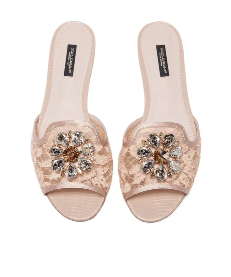 Dolce & Gabbana Embellished Slip-On Sandals
