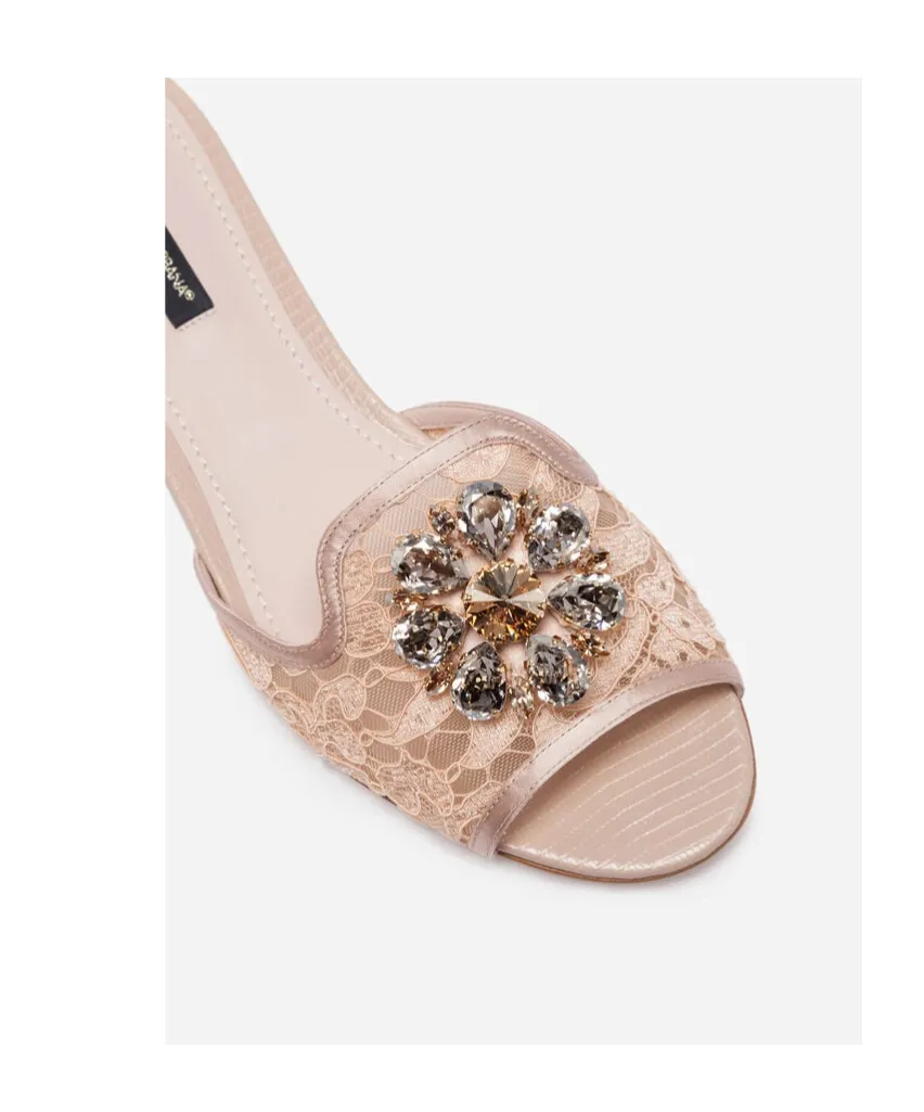 Dolce & Gabbana Embellished Slip-On Sandals