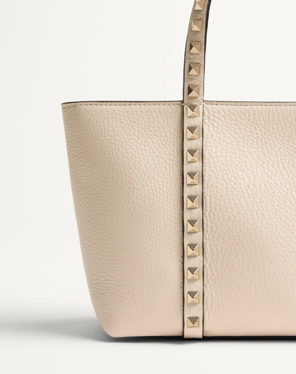 Valentino Garavani Rockstud Small Shopping Bag In Grainy Calfskin