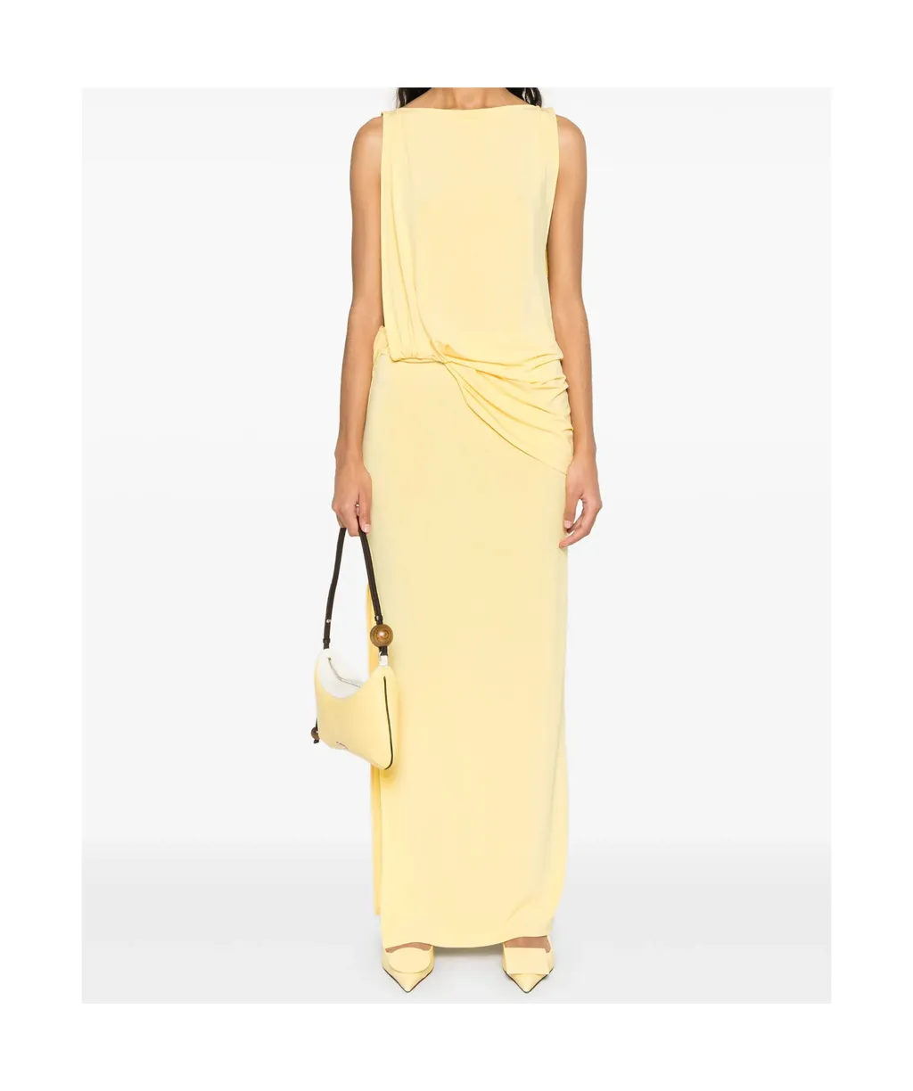 Jacquemus Twist Detailed Long Dress