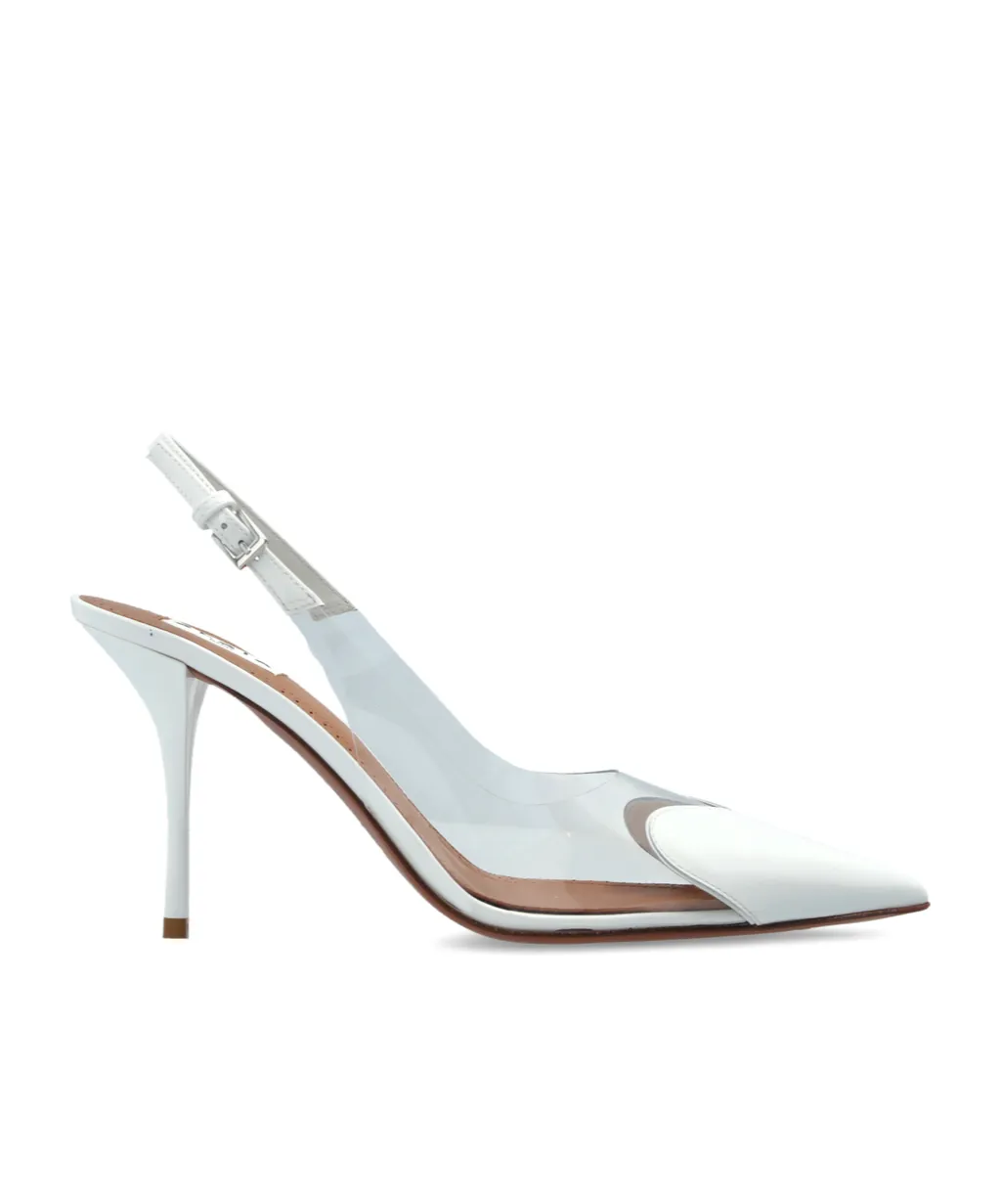 AlaÏA Le Coeur Pointed Toe Slingback Pumps