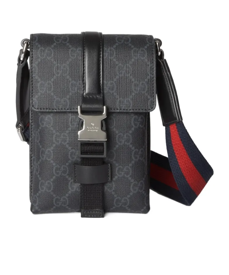 Gucci Monogrammed Buckle Detailed Clutch Bag