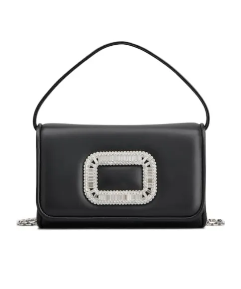 Roger Vivier Embellished Foldover Top Tote Bag