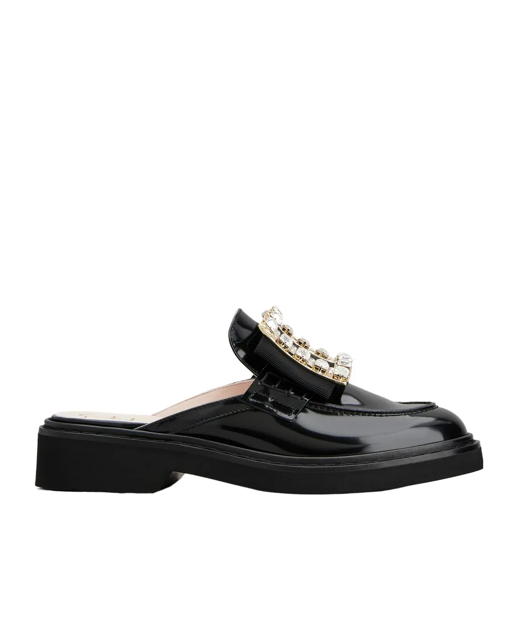 Roger Vivier Viv' Rangers Embellished Slip-On Mules