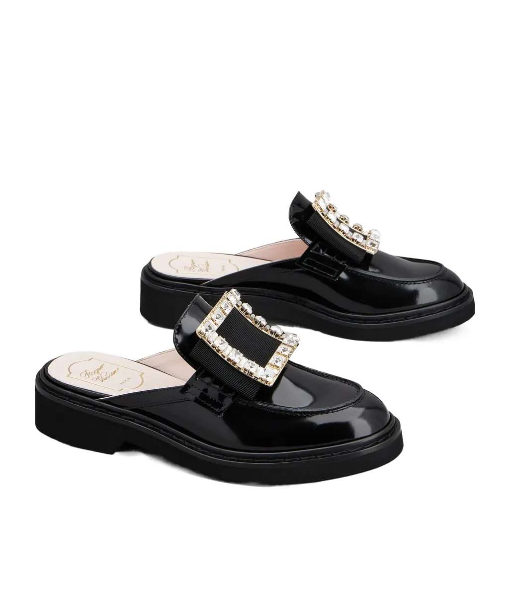 Roger Vivier Viv' Rangers Embellished Slip-On Mules
