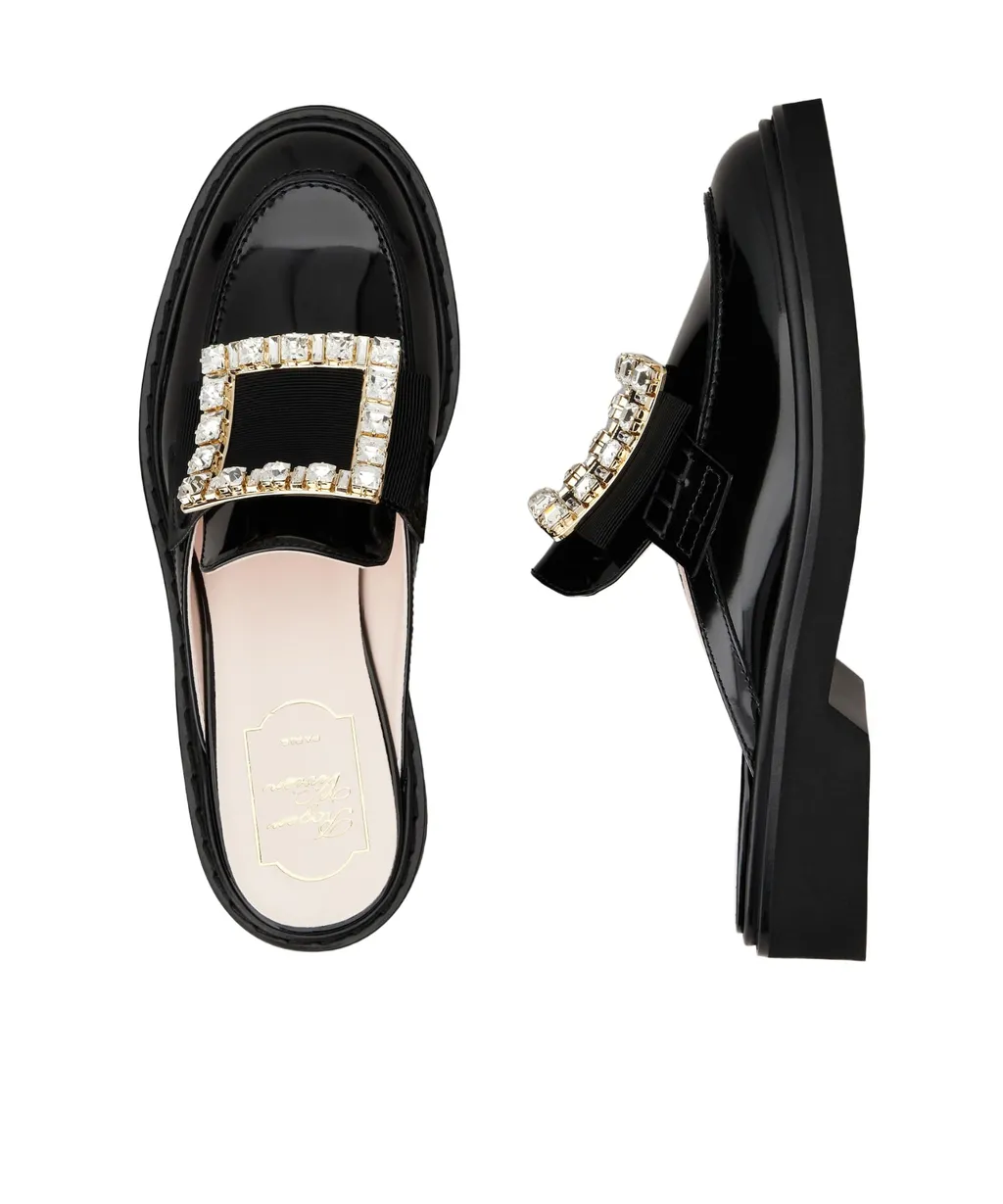 Roger Vivier Viv' Rangers Embellished Slip-On Mules