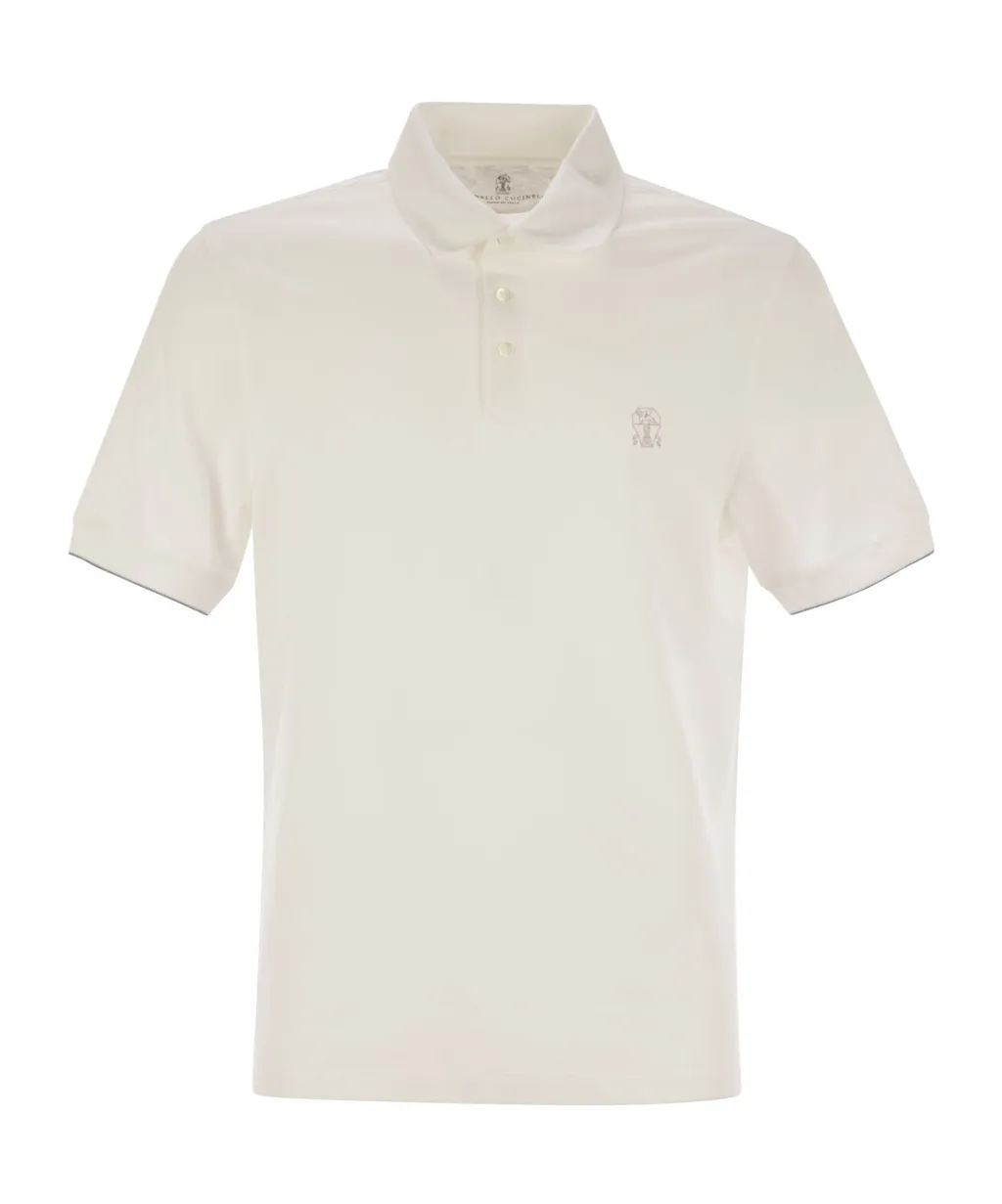 Brunello Cucinelli Logo Detailed Short-Sleeved Polo Shirt
