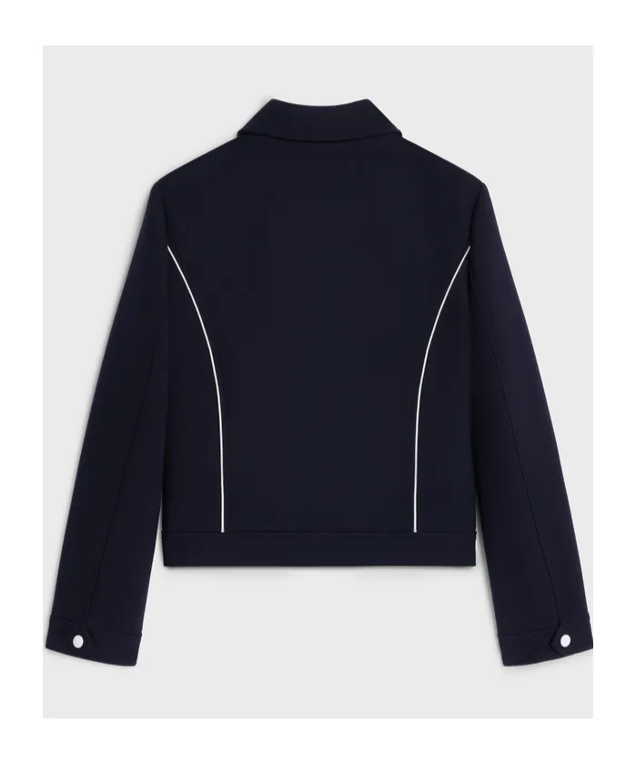 Chelsea Blouson Jacket In Gauffered Double Wool