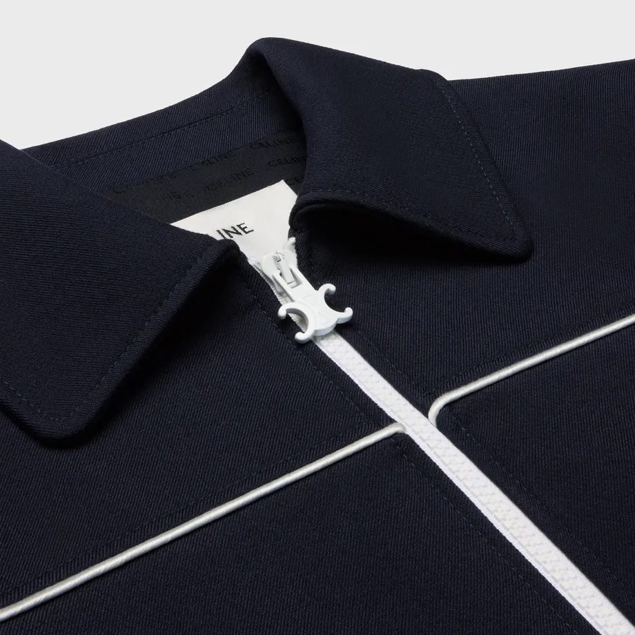 Chelsea Blouson Jacket In Gauffered Double Wool