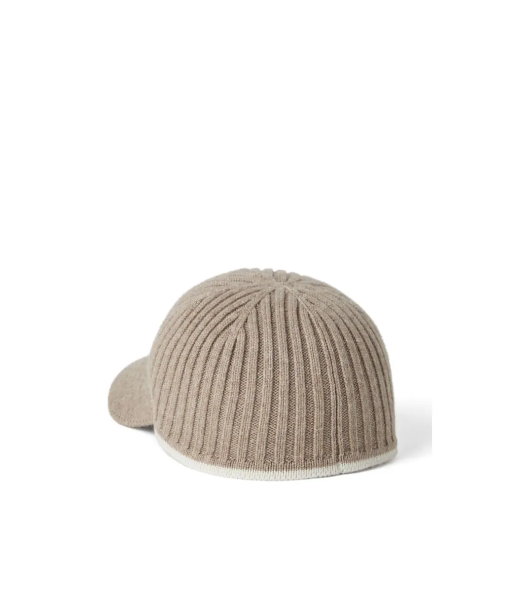 Stripe-Detail Knitted Cap