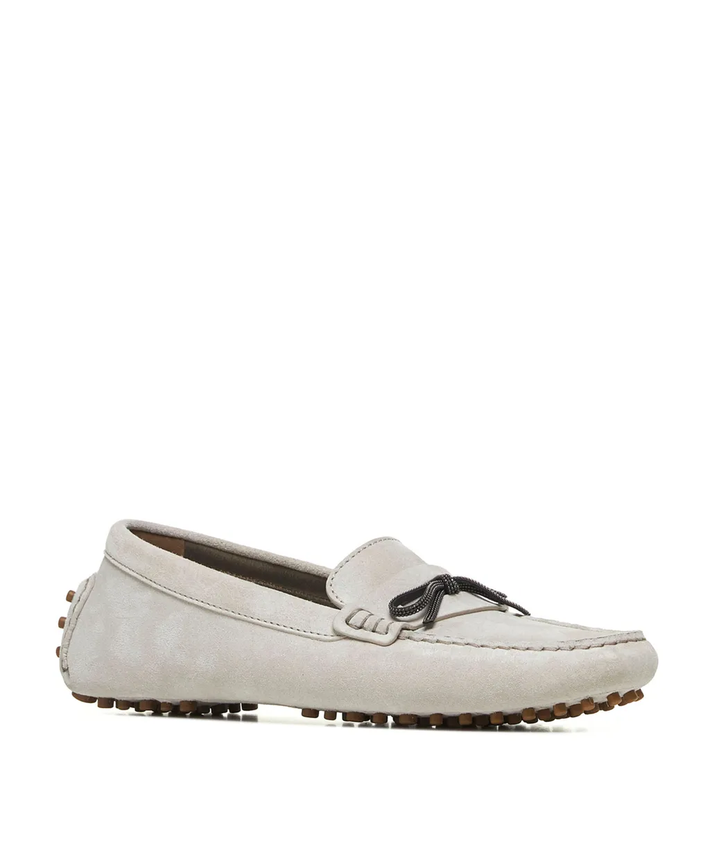 Brunello Cucinelli Almond-Toe Slip-On Loafers
